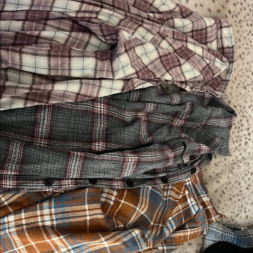 Plaid Button-Up Shirt Bundle